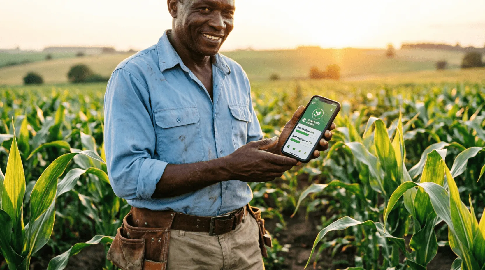 Agriculteur utilisant StiemieBlend au champ